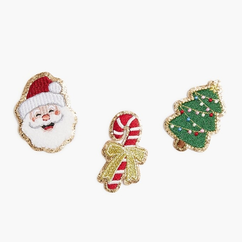 J.Crew Festive Sticker Patches Set - Green, Red, Gold